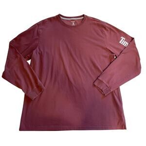 Timberland PR Wickwork Men’s Long Sleeve Crew Neck Burgundy Work Tee Shirt XL